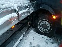 LKW rutscht in Boeschung Bergneustadt Pa P07